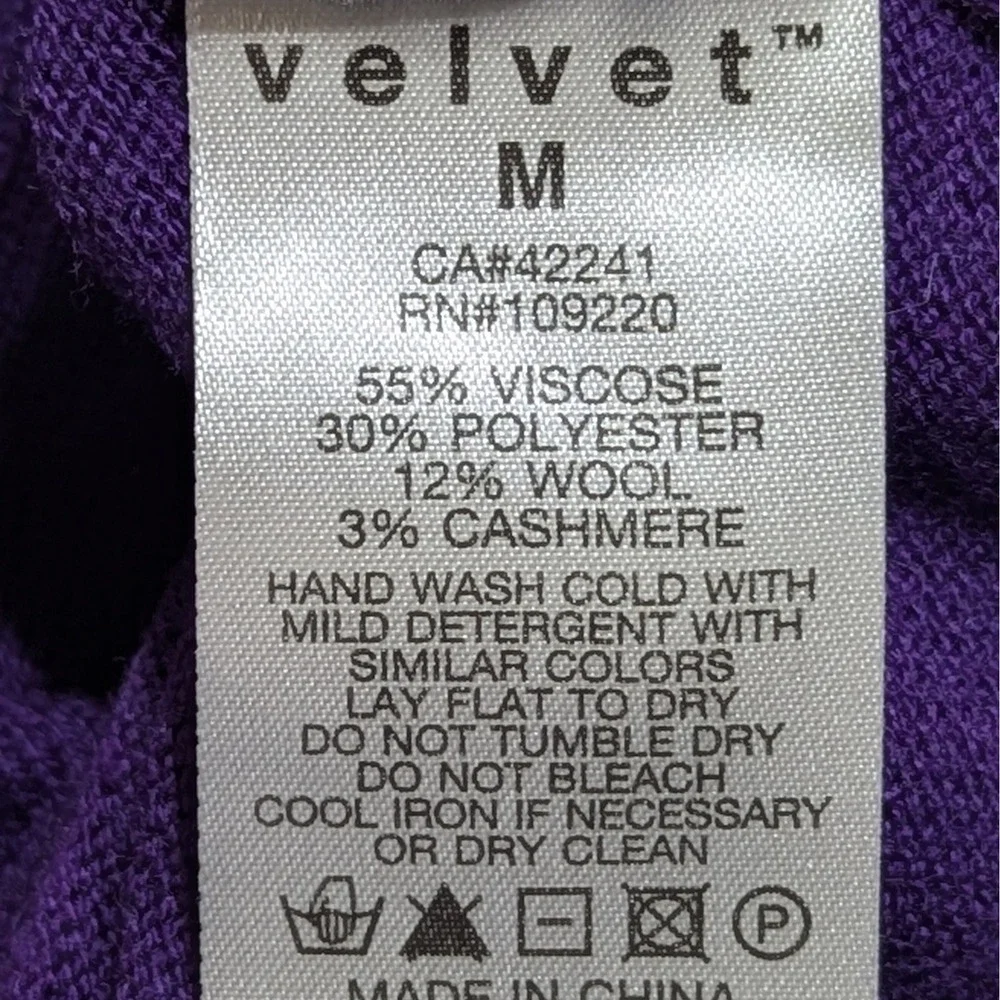 Velvet by Graham Spencer M Purple V-Neck Knit Bodycon‎ Side Ruched Dress Mid